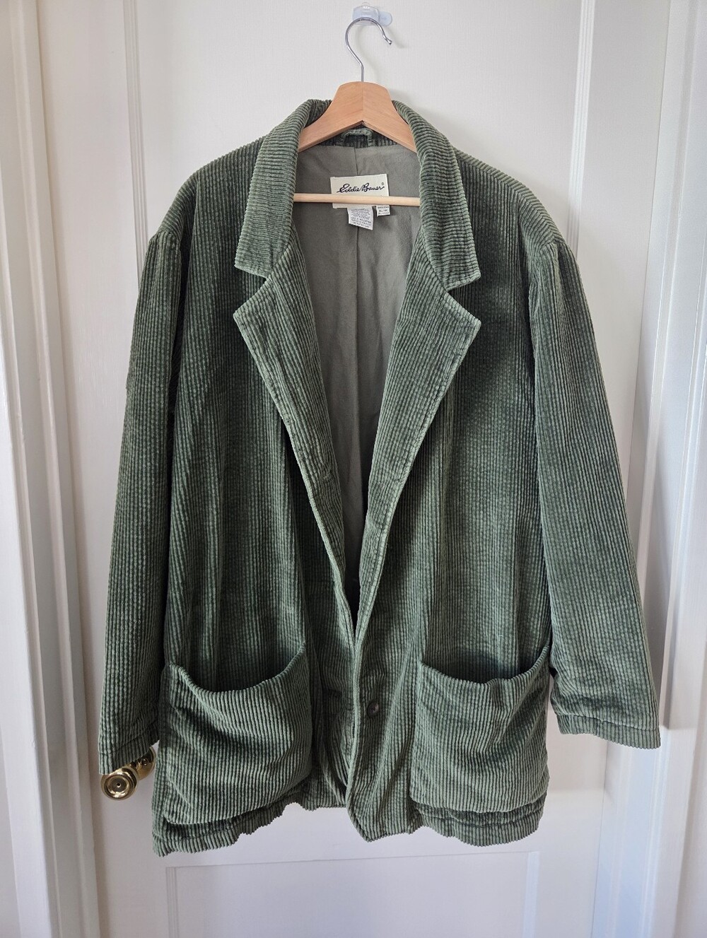 Vintage Eddie Bauer Womens Green Corduroy Jacket